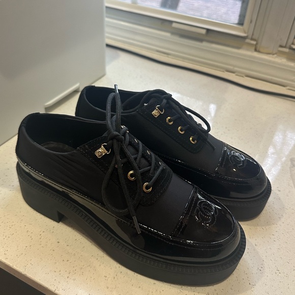 chanel black chunky loafers size 38 - Picture 2 of 4